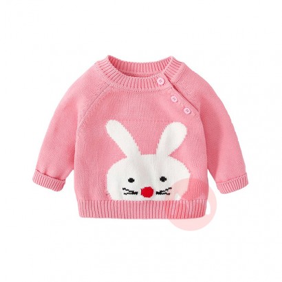 crew neck cartoon jacquard baby sweater knitted kids clothing for winter