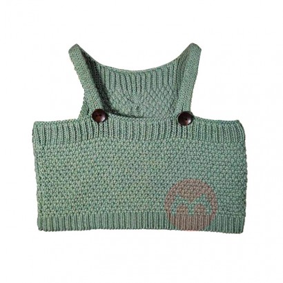 factory custom Baby girl suspenders summer children's clothing girls unisex green knitted sleeveless vest baby