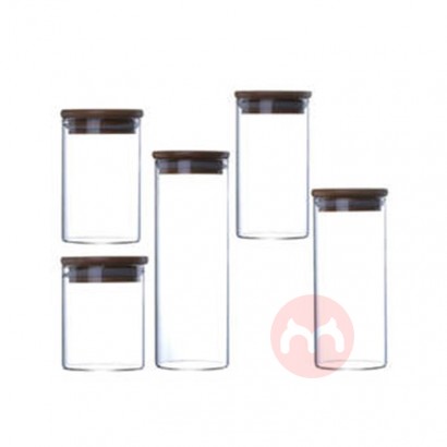 Changbo Kitchen tabletop use eco-friendly borosilicate cookie candy honey food glass storage small jar with airtight bam