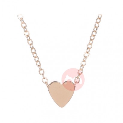 Japanese and Korean small fresh heart necklace Mini love glossy pendant High quality female love clavicle chain
