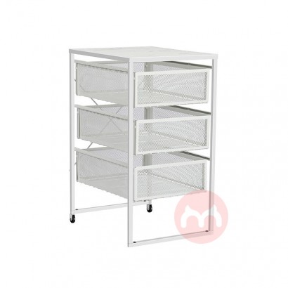 Customized Service 3 Drawers Rolling Storage Cart with Two Wheels File Storage Cart Utility Cart Office Bathroom
