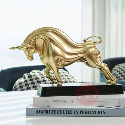 Handmade bull shaped home decoration aluminum sculpture