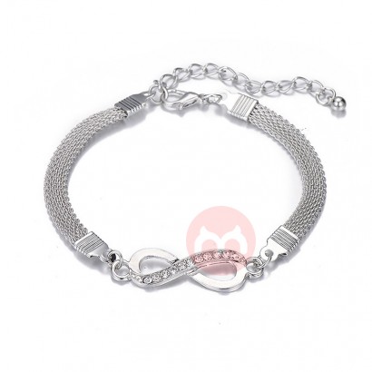 OEM Hot Sale American and European Infinity Bracelet Men Women Rhinestone Bracelet Jewelry