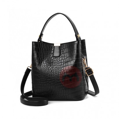 Retro Alligator Leather Bucket Bags Big Capacity Crocodile Pattern Handbag Casual Ladies Shoulder Bags Women Bags