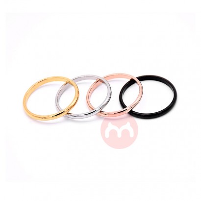 OEM Titanium Steel Rose Gold Rings Anti-allergy Smooth Simple Wedding Couple Rings Bijouterie for Man or Woman Gift