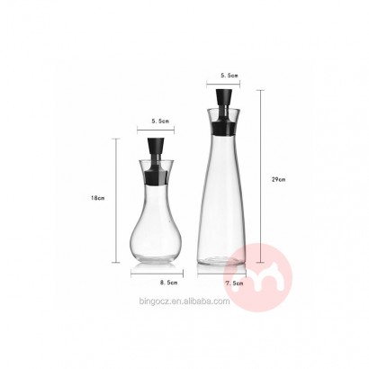 bingo Kitchen  tabletop glass bottle oil dispenser for cooking with stainless steel lid