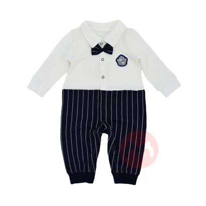 Spring new gentleman boy baby crawling suit cotton baby boy onesie high quality baby onesie wholesale