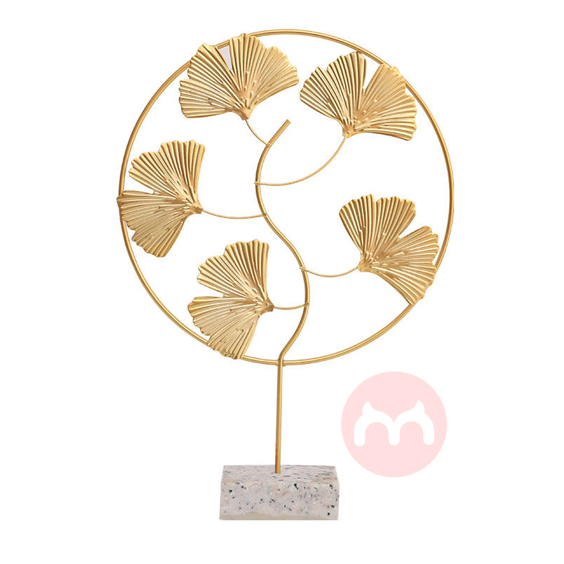 crafts gold Iron ginkgo leaves mode...