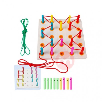 New design wooden lacing toy sticks...