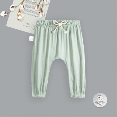 Verantwortung Baby boys and girls fresh European and American style spring and autumn thin PP trousers green