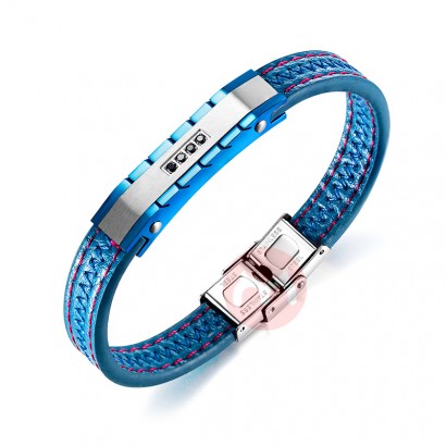 Summer blue wild Punk Jewelry stainless steel bracelet men