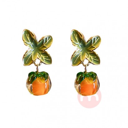 ZG New Earrings Ladies Simple  Persimmon Earrings