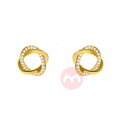 ZG Geometric Diamond Circle Earrings High-end Earrings Women