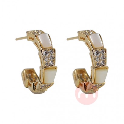 Fashionable and Elegant Cat's Eye Stone Earrings Design Sense New Diamond Earrings for Women