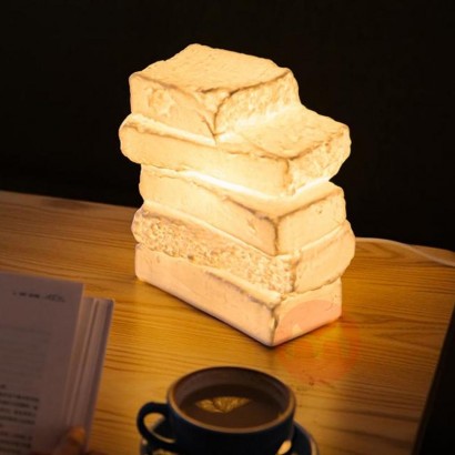 Factory direct brick shape personalized porcelain night table light for home decorative
