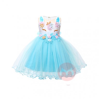 LZH Baby Girls Tutu Dress Unicorn Children Christmas Show Clothes Toddler Princess Dress Birthday Party