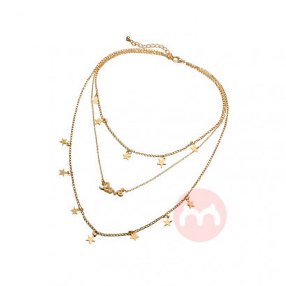 Helpushine New Arrival Layered Necklace Eternal LOVE Star Necklace 3 Layers Creative Necklace Women