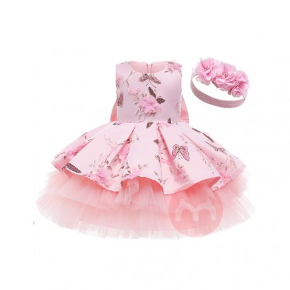 LZH Children Formal Wedding Ball Gown Elegant Toddler Girl Princess Dresses Kids Evening Party Dress