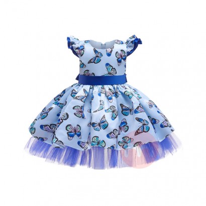 LZH Children Frock 2 3 4 5 Years Kids Baby Girl Fashion Kids Princess Dress Flower Girl Wedding Party Dress