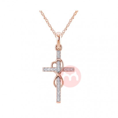 Christian Religious Accessories Diamond Inlaid Gold Clavicle Chain Gold Pendant Necklace