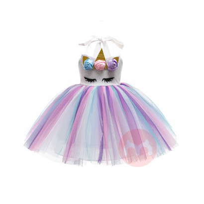 LZH Children Unicorn Party Girl Dress Halloween Carnival Costumes Birthday Party Girls Princess Dress