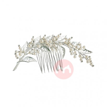 Helpushine Hot sale bridal hair accessories hollow leaf hair comb pearl rhinestone wholesale