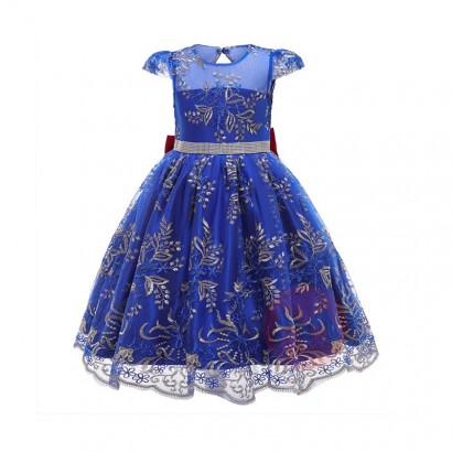 LZH Kids Dress For Girls Lace Embroidery Princess Dress Toddler Baby Girl Wedding Evening Party Dress Children Carnival