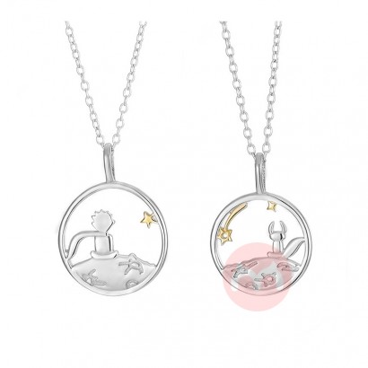 High Fashion Necklace Jewelries Little Fox And Little Prince Titanium Steel Couple Necklaces