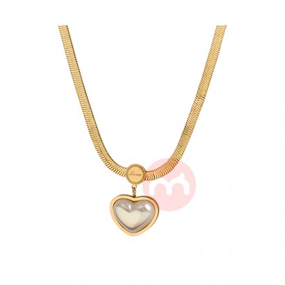 Stainless Steel Necklace Wholesale New Hot Sale 18K Gold Necklace Shell Heart for Women