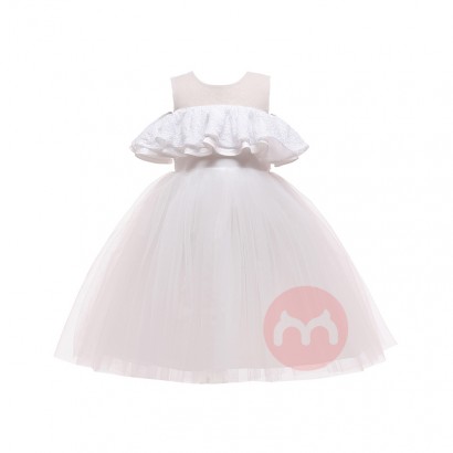 LZH girls party dresses Ruffles Wedding Party Evening Princess kids flower baby girl dress