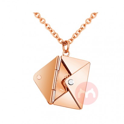 Special Design Stainless Steel Envelope Pendant Necklace Couple Necklace Color Preservation Choker necklace