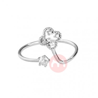 Hot selling four leaf clover ring women's new trendy ring open ring wholesale