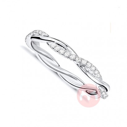 Korean simple ring shiny zircon ring fashion 925 silver rings for women