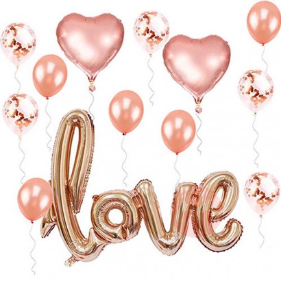 Nice Love Foil Balloons Kit Valentine's Day Wedding Decoration Supplies