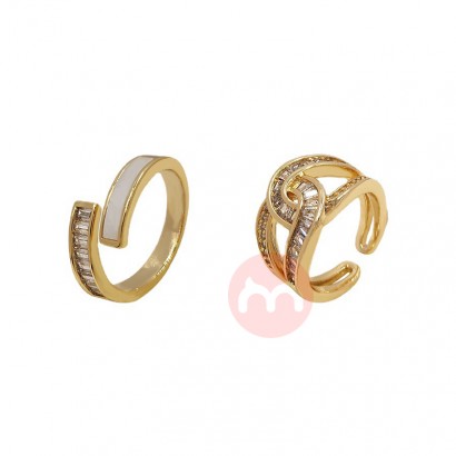 Luxury shiny rhinestone ring fashion adjustable ring jewelry for women
