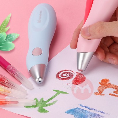 Tenwin 8084 Cute DIY Stationery Funny Airbrush Spray Painting Set For Gift Back To School Hand Made Card