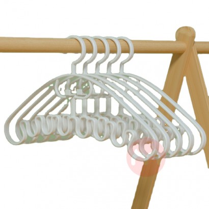 [5 packs]Plastic clothes hanger wavy color folding clothes hanger wardrobe storage rack