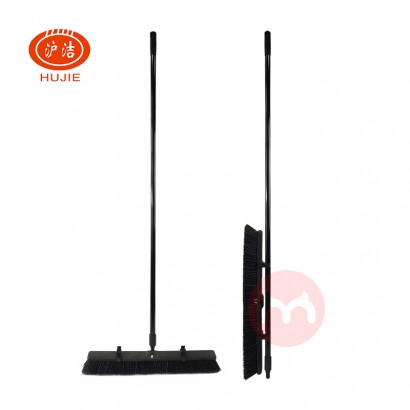 Hujie stiff industrial broom sweep ,58" iron handle floor brush, US thread plastic cleaning tools