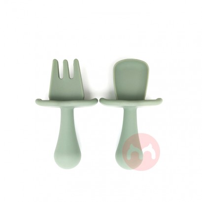 [3 sets]Anti suffocation baby spoon fork tableware set