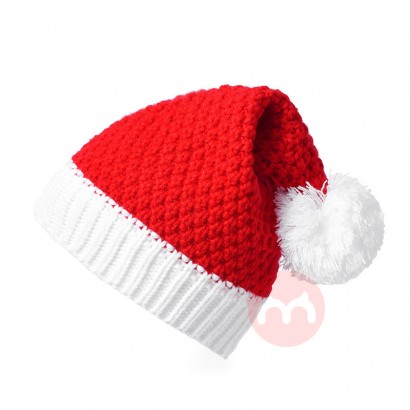 YIWU HAOHAO Personalized Winter Christmas red beans new year Santa knitted hat knitted wool beans