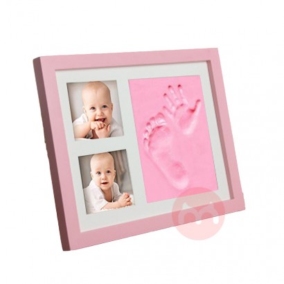 Baby's handprints and footprints commemorative photo frame