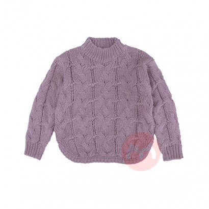 Misswinnie Pure color wool sweater for girls