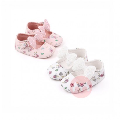 OEM Flower print bow baby casual kids shoes