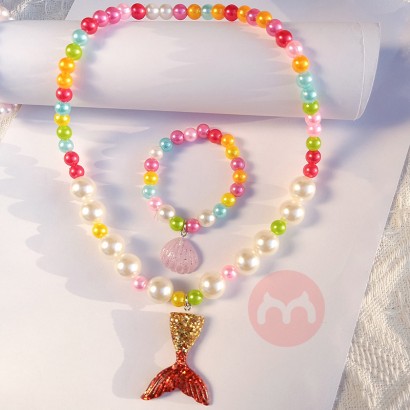 Mermaid Princess shell children's bracelet necklace