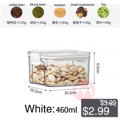 Different Capacity Plastic Sealed Cans Kitchen Storage Box Transparent Food Container