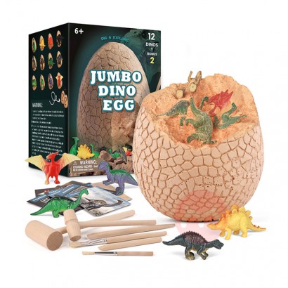 Giant dinosaur egg archaeological excavation toy set