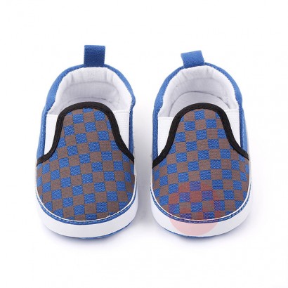 OEM Spring and autumn 0-18 months plaid overshoes soft-soled baby walking kids shoes