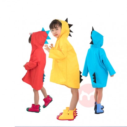 Creative colorful dinosaur children raincoat