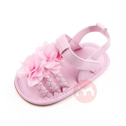 OEM Lovely girl flowers walking baby sandals kids shoes