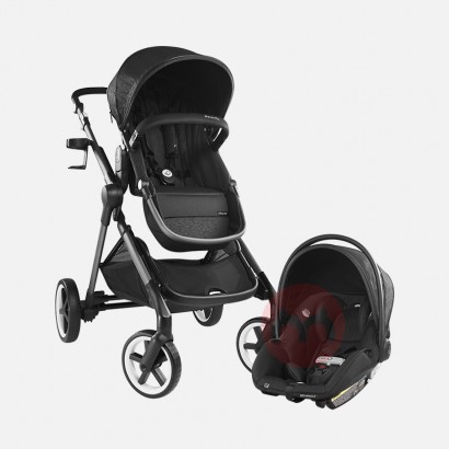 Evenflo Xpand can sit and lie down, can be folded and opened, and a two person stroller with a basket